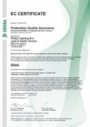 certyfikaty Philips BlueCongrol - Ultraviol