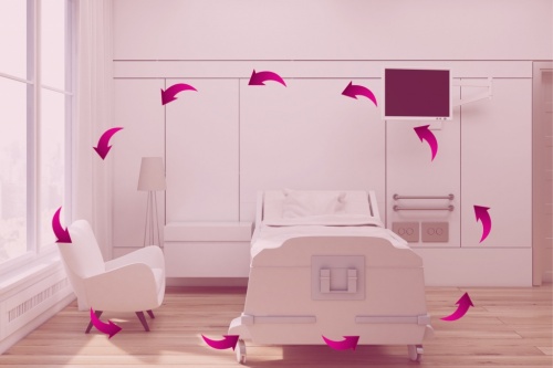 UV- C flow germicidal lamps for air disinfection