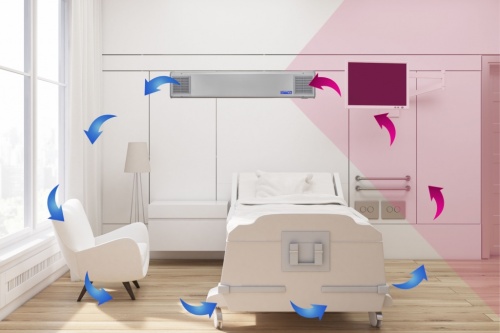 UV- C flow germicidal lamps for air disinfection