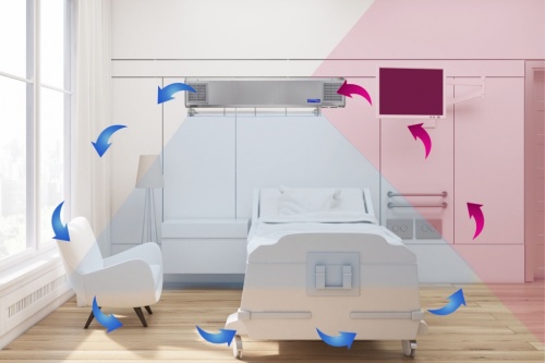 UV- C flow germicidal lamps for air disinfection